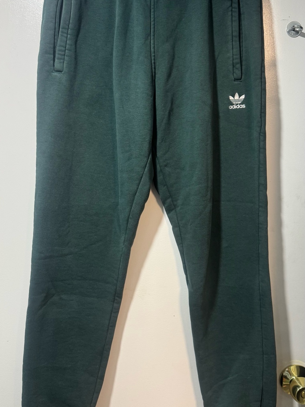 adidas Dark Green Trefoil Men's Jogger Sweatpants